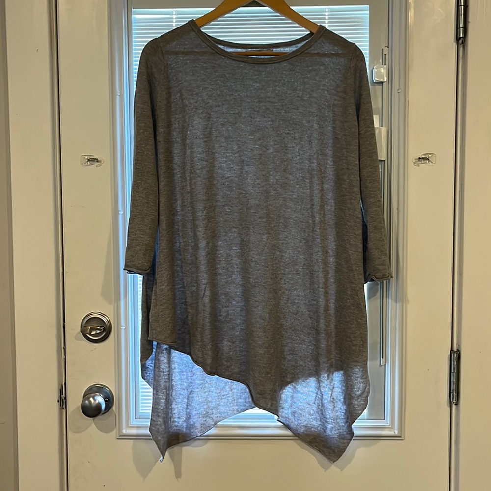 Grey Asymmetrical Sweater